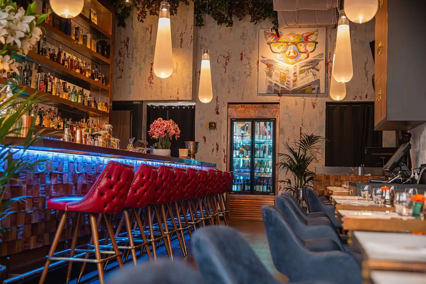 The dining area from the view of the diners